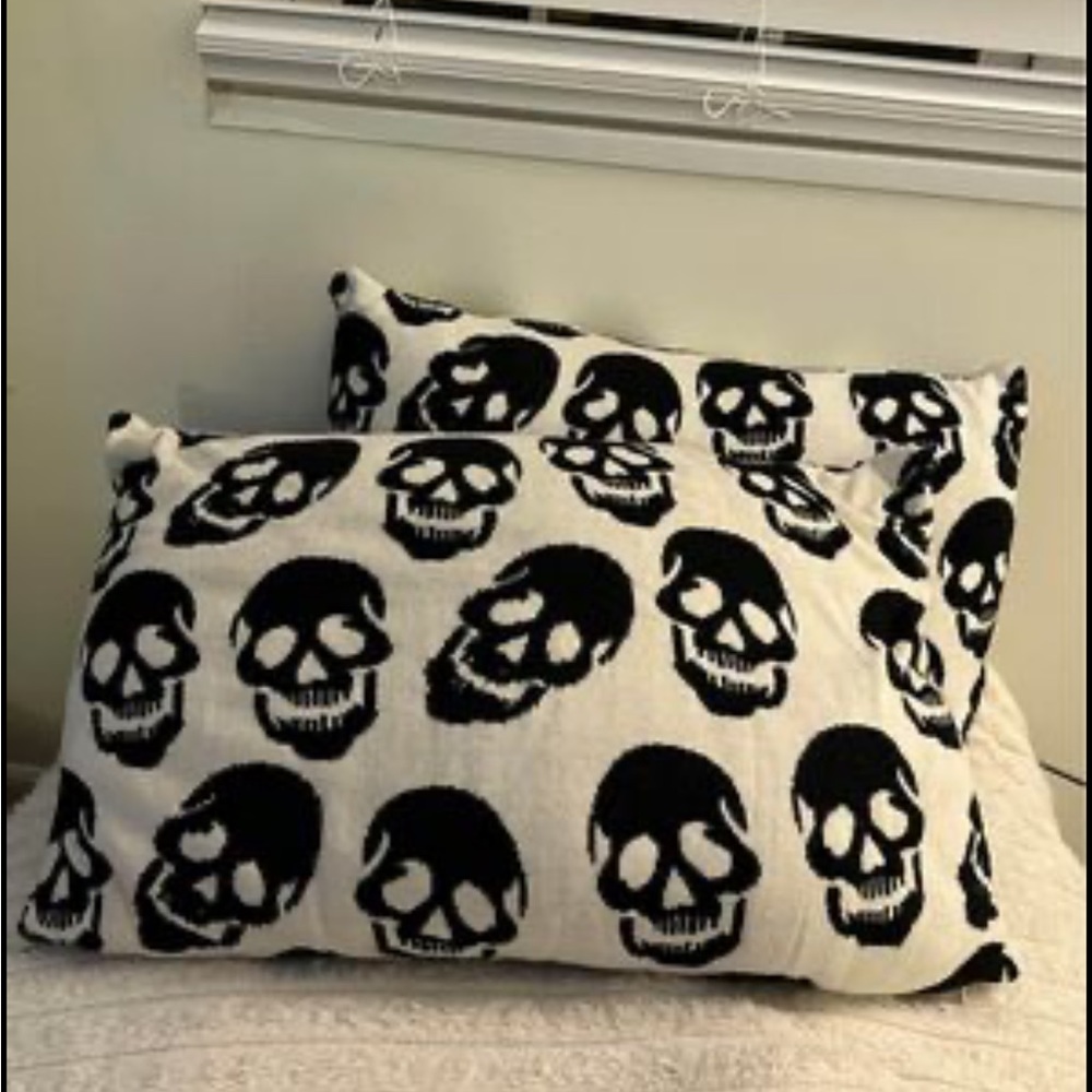 Set of 2 skull pillows